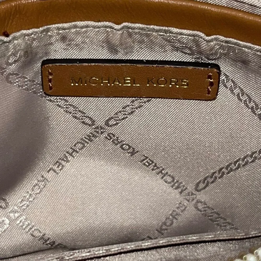 Michael Kors Women's Multicolor Jet Set Travel Monogram Logo Wristlet Handbag‎